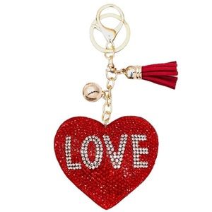 Gorgeous brand new super bling purse charm and key chain. Love statement.